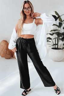Ženske priložnostne hlače s širokimi hlačami LOVETRIP black Dstreet UY2635