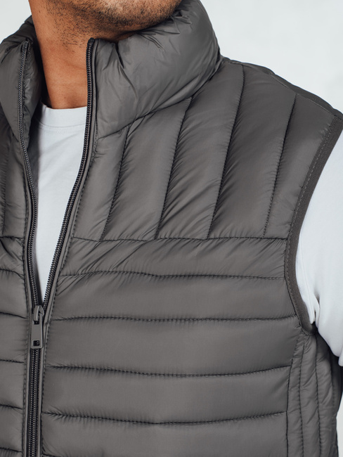 Moški prešiti temno sivi telovnik Dstreet TX5081