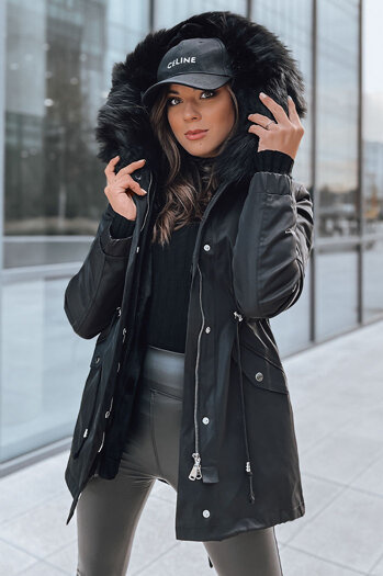 Ženska parka jakna GARNET Barva Črna DSTREET TY3957