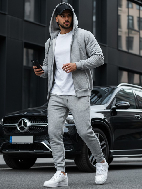 Moška jopa z zadrgo Barva siva DSTREET BX2412