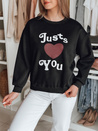 Ženska bluza s potiskom JUST LOVE YOU black Dstreet BY1472