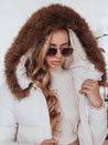 Ženska prešita zimska jakna s krznom STYLEBELLA white Dstreet TY4610