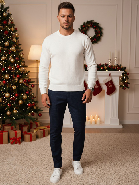 Moške temno modre hlače chinos Dstreet UX4393z