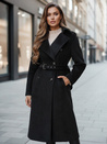 Ženski zimski plašč classic trench black Dstreet NY0762z