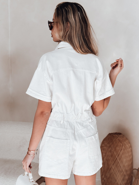 DINOZIA bela jeansova kratka obleka Dstreet EY2589