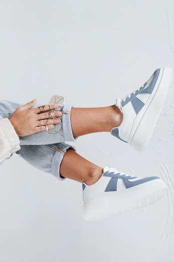 Ženske superge na platformi MODNIKKI blue Dstreet ZY1003