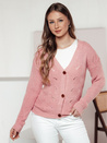 Ženske KNITVIA roza raztegljiv pulover Dstreet MY2410