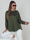 LOOSEFEMME ženska bluza oversize z obeskom zelena Dstreet RY2707_1