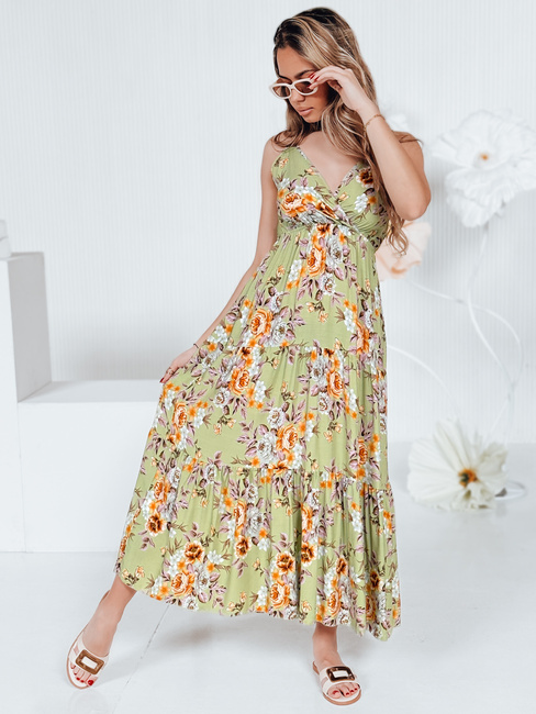 MISSBLOSSY zelena maksi obleka Dstreet EY2619