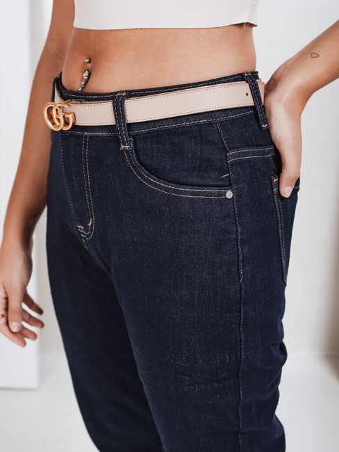 Ženske kavbojke mom fit mornarsko modre barveDstreet UY2781