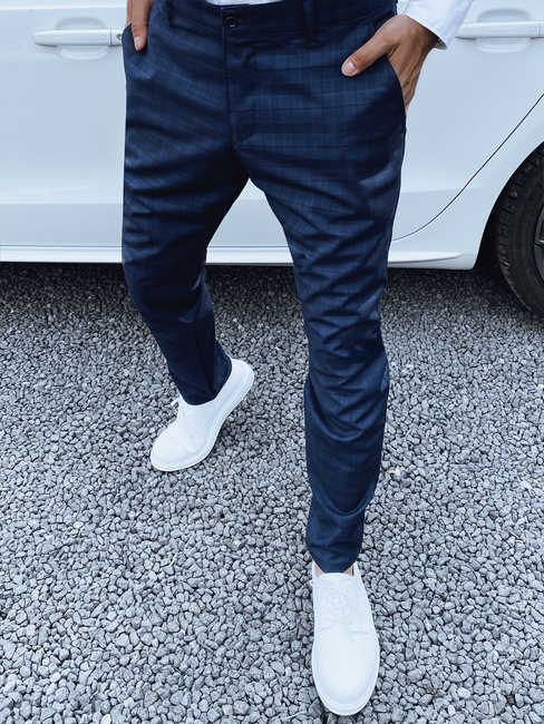 Moške temno modre hlače chinos Dstreet UX4402