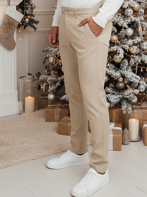 Moške bež hlače Dstreet UX4410z