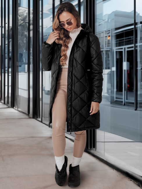 Ženska zimska jakna SNOWVIBE black quilted Dstreet TY4988