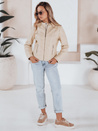 Ženska usnjena jakna ROCKMISS beige Dstreet TY5226