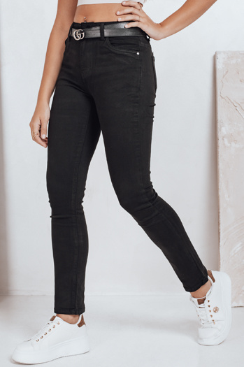 Ženske kavbojke z visokim pasom CHESTE Barva Črna DSTREET UY1932