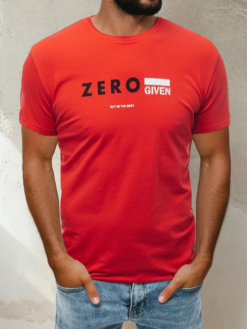 Moška majica s potiskom Barva rdeča DSTREET RX4742