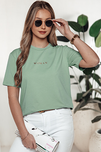 Ženska majica WOMAN turquoise Dstreet RY2553