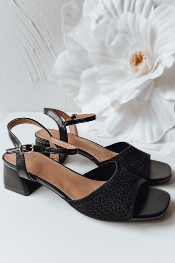 Ženski črni sandali Dstreet ZY0952