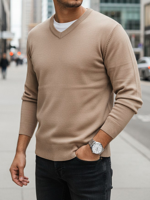 Moški pulover Dstreet s kameljo ličnico WX2318