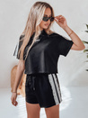 Ženski komplet trenirke LOVE SPORT black Dstreet AY1135_1