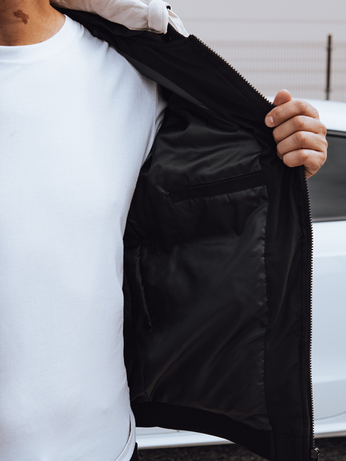 Moška zimska jakna s kapuco črna Dstreet TX4879