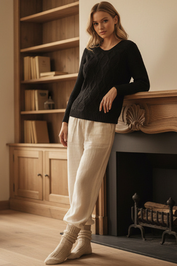 DARKVIE ženski pulover črne barve Dstreet MY2393