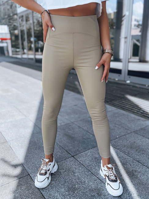 Ženske povoščene hlače WAXED CHIC Barva Bež DSTREET UY1561