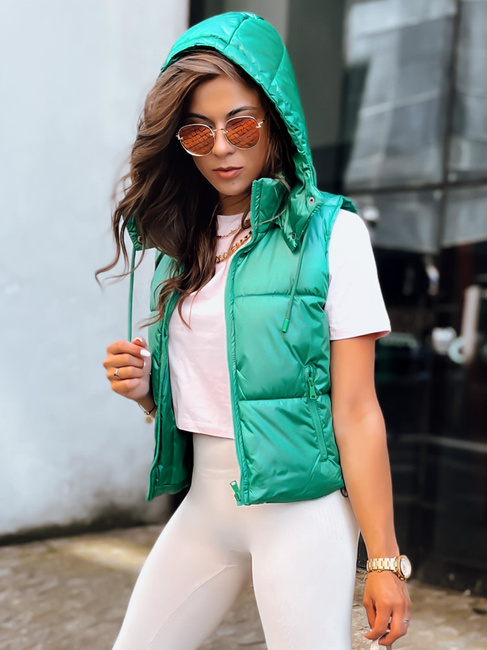 Ženski prešiti športni telovnik OSHE green Dstreet TY3702