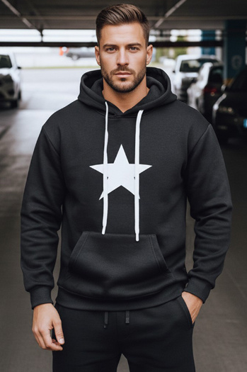 Moška kapuca črna Dstreet BX5924