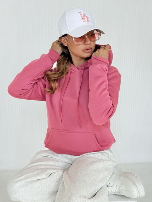 Ženska majica s kapuco BASIC fuksija BY1394