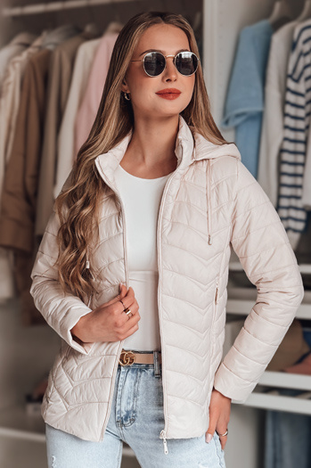 Ženska prehodna prešita jakna MODERIS beige Dstreet TY4867