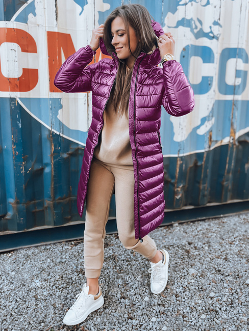 Ženska prešita zimska bunda LESSI purple Dstreet TY5522