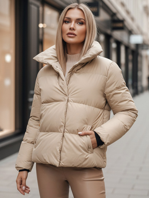 Ženska prešita zimska bunda LARO light beige Dstreet TY4703z