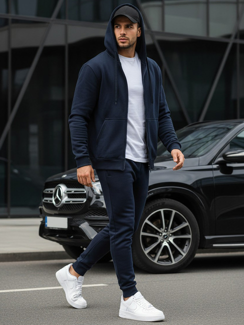 Moška jopa z zadrgo Barva Mornarica DSTREET BX2195