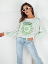 Ženski oversize pulover CANFIER Barva turkizna DSTREET MY2325