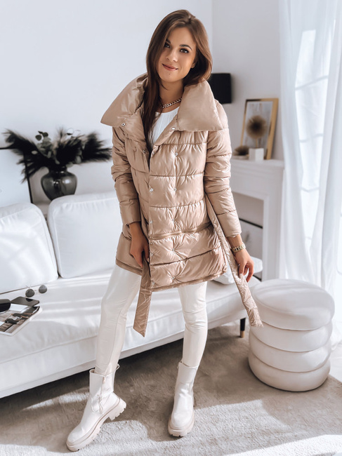 Ženska zimska jakna LONDON PREMIUM camel Dstreet TY3346