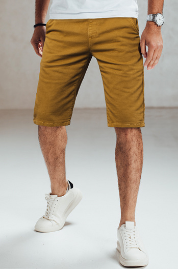 Moške jeans kratke hlače Barva gorčična DSTREET SX2571