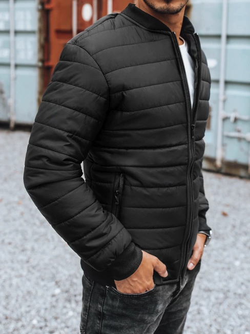 Moška prešita jakna bomber black Dstreet TX2213z