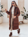 Ženska zimska dolga prešita jakna COZYSEASON rjava Dstreet TY4954