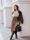Midi krilo TOPAZ Barva rjav DSTREET CY0413