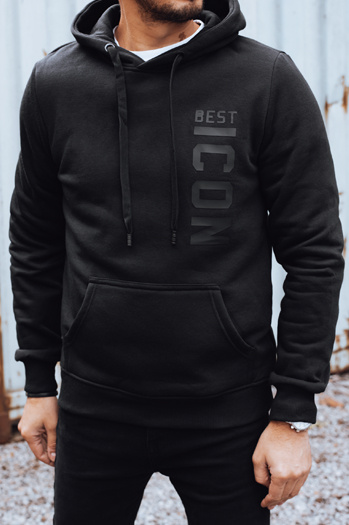 Moška izolirana majica s potiskom črna Dstreet BX5917