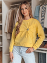 Ženska bluza prevelike velikosti s cvetom PETITKA rumena Dstreet BY1390