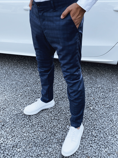 Moške temno modre hlače chinos Dstreet UX4402