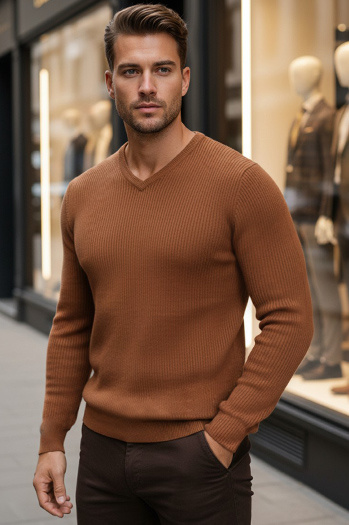 Moški kamelji pulover Dstreet WX2290