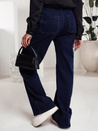 Ženske vrečaste hlače FITZONE denim cargo temno modra Dstreet UY2243_4