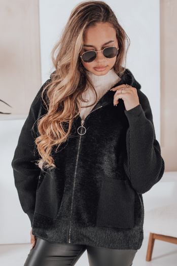 Ženska jakna iz alpake KATHERINE Barva Črna DSTREET NY0481z