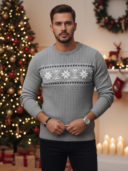 Moški sivi pulover Dstreet WX2278z