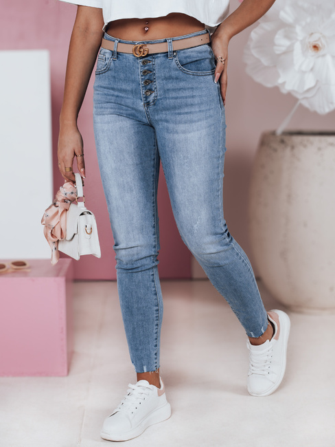 Ženske oprijete jeans hlače z visokim pasom DERMIX Dstreet UY2394