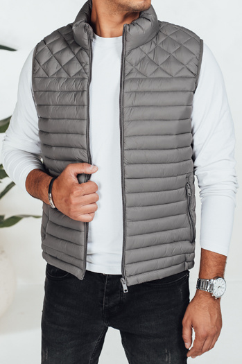 Moški prešiti temno sivi telovnik Dstreet TX5079