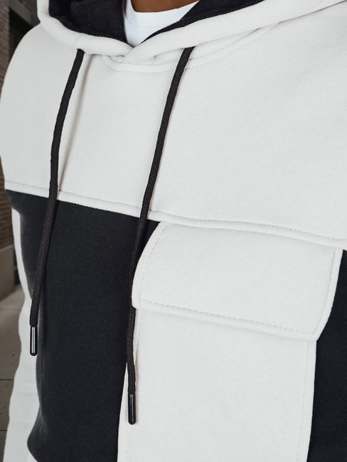 Moška siva jopa s kapuco Dstreet BX5911